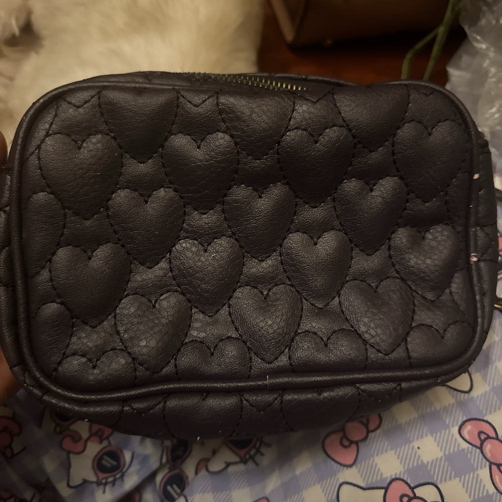 Heart Pattern Black Women's Bag